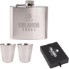 Promotional The Duncan Flask and Shot Glass Gift Set Silver SNGFKS