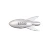 Promotional Rocket Stress Reliever Silver STSRKT