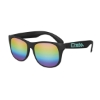 Promotional Classic Black Frame Mirror Lens Sunglasses Rainbow Various/Black SUNCLM