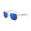Promotional Clear Iconic Frame Mirror Lens Sunglasses Blue/Clear SUNCLR