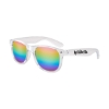 Promotional Clear Iconic Frame Mirror Lens Sunglasses Rainbow Various/Clear SUNCLR
