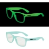 Promotional Glow in the Dark Iconic Sunglasses Green/Clear SUNGID