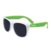 Promotional White Frame Classic Sunglasses Green/White/Black SUNWFC