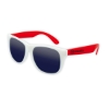 Promotional White Frame Classic Sunglasses Red/White/Black SUNWFC
