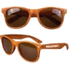 Promotional Iconic Wood Grain Sunglasses Dark Wood Brown SUNWOD