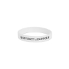 Promotional USA Screen Printed Silicone Bracelet White USASSB