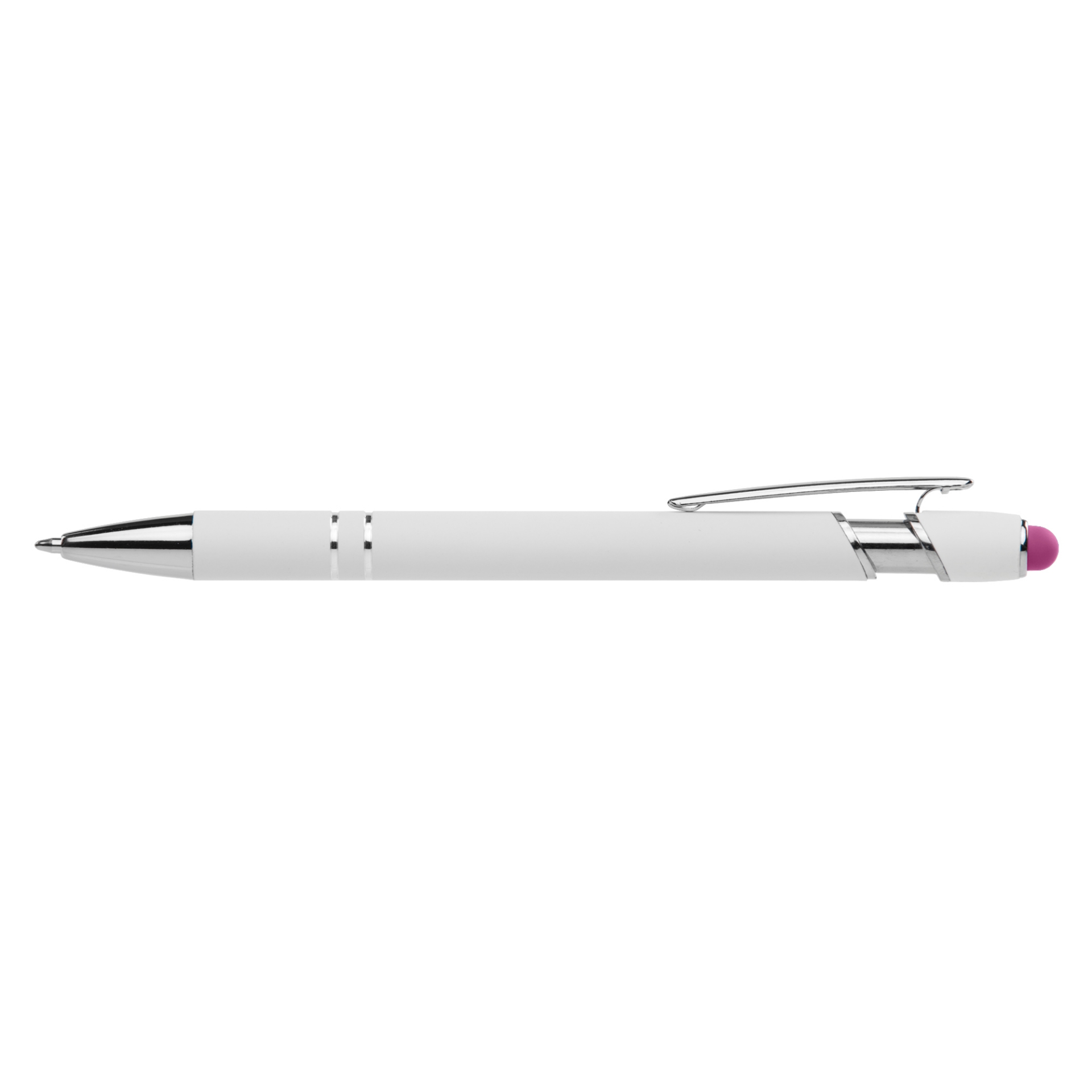 Promotional Metal Ellipse White Stylus Pen | Save Your Ink