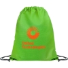 Promotional 14.5 x 17.5 Eco-Friendly 80GSM Non-Woven Drawstring Backpack Lime Green B516