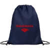 Promotional 14.5 x 17.5 Eco-Friendly 80GSM Non-Woven Drawstring Backpack Navy B516