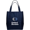 Promotional 12x14 Eco-Friendly 80GSM Non-Woven Tote Navy Blue B519