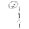 Promotional 3/4 Screen Printed Dual Attachment Lanyard White L111