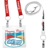 Promotional 3/4 Screen Printed Dual Attachment Lanyard Red L111