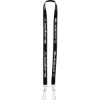 Promotional 3/4 Econo Dual Attachment Lanyard Black L911