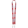 Promotional 3/4 Econo Dual Attachment Lanyard Red L911