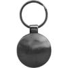Promotional Newcastle Gunmetal & Wood Round Key Chain Gray/Wood Brown A4094