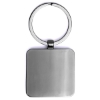 Promotional Bolton Square Wood Key Chain Rosewood Brown/Gunmetal Gray A7009