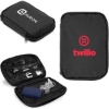 Custom rPET Zippered Tool and Electronic Accessory Pouch with Logo B124