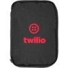 Promotional rPET Zippered Tool and Electronic Accessory Pouch Black B124