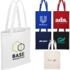Custom 15x16 Calico Cotton Tote Bag - 140GSM with Logo B501