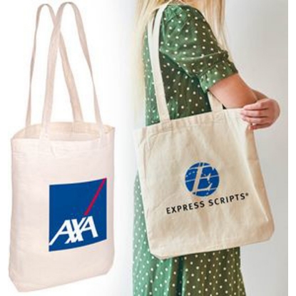 Custom 14x17 Cotton Tote Bag with Gusset - 140GSM with Logo B502