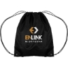 Promotional 14.5x17.5 210D Polyester Drawstring Backpack Black B515B