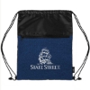 Custom rPET Heather Draw String Bag with Front Zipper Pocket with Logo B535