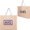 Custom 10oz. Jute Tote Bag with Cotton Webbing Handle with Logo B714