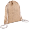 Promotional India Jute Drawstring Bag Natural Tan B717