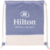 Promotional TwinTone Recycled Cotton Drawstring Bag Navy B743