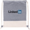 Promotional TwinTone Recycled Cotton Drawstring Bag Blue B743