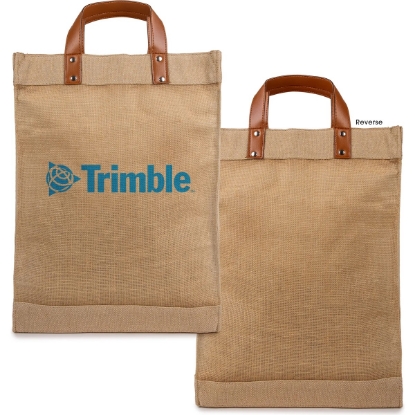 Custom Grande Jute Luxe Tote with Logo B745