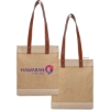 Custom Premium Weave Golden Jute Tote with Logo B746