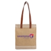 Promotional Premium Weave Golden Jute Tote Tan B746