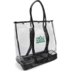 Promotional Luxe Button-Top Tote with PU Leather Trim Black B772