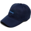 Promotional Promo Poly-Cotton 6 Panel Velcro Strap Baseball Cap Navy Blue D206