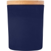 Promotional Vanilla-Scented Soy Wax Candle in Glass Jar w/Bamboo Lid (La Navy Blue H103