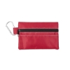Promotional 14pc First Aid Kit in Soft Zipper Pouch with Carabiner Red H678