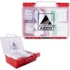 Custom 86pc OSHA Compliant First Aid Kit in Clear Hard Case with Logo H694