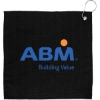 Promotional ProWaffle 12x12 rPET Golf Towel Black H754