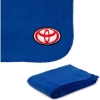 Promotional 260g Anti-Pill Embroidered Fleece Throw Blanket 50 x 60 Navy Blue H803