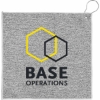 Custom 12x12 Recycled Heather Gray Golf Towel with Carabiner with Logo H811