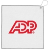 Promotional 12x12 Recycled Golf Towel with Carabiner White H812