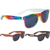 Custom Kalani Rainbow/Wood Sunglasses with Logo J622