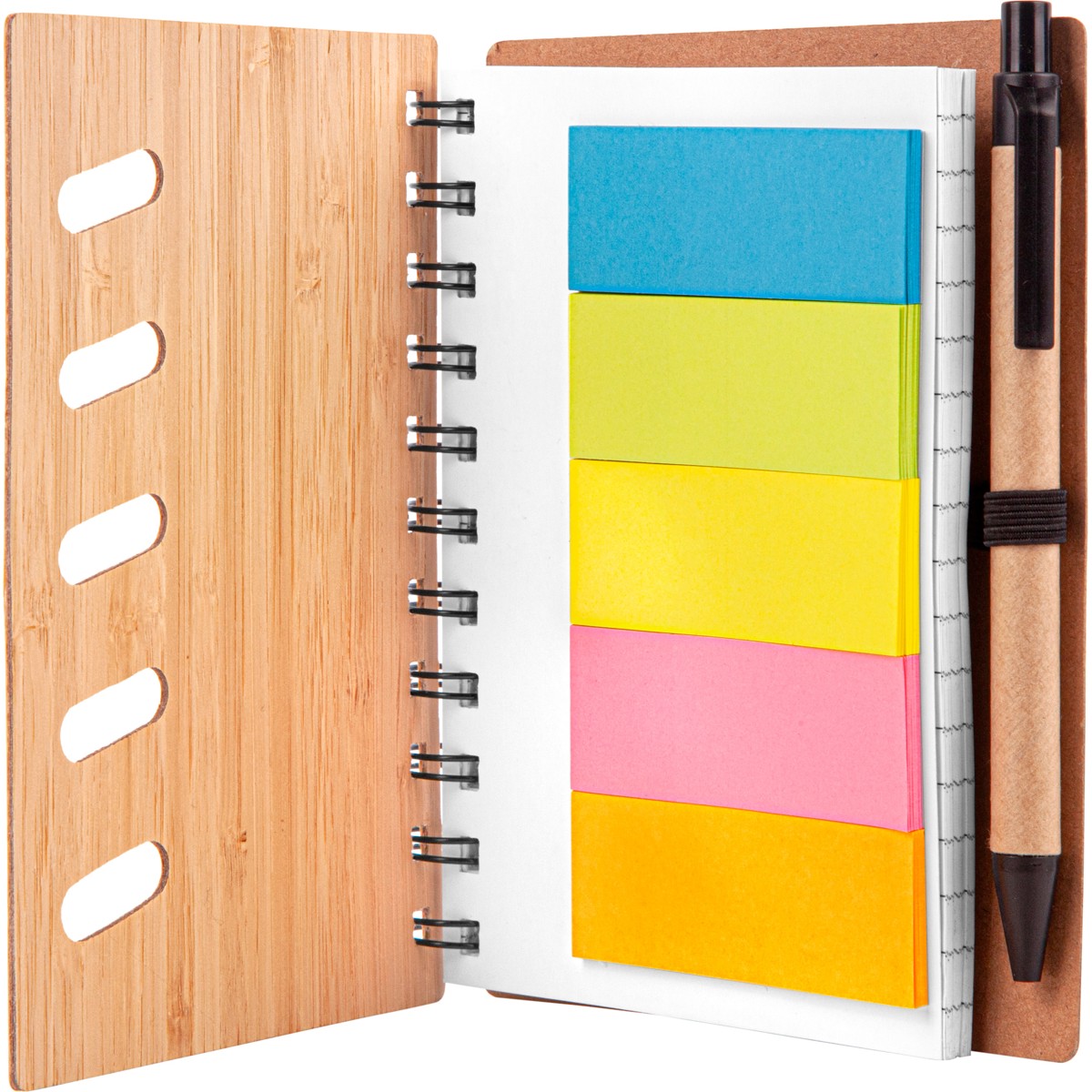 Bamboo Notebook Set with Pen & Sticky Notes | Save Your Ink