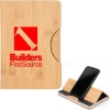 Custom 5x7 Maui Faux Bamboo Notebook with Phone Holder with Logo JT137