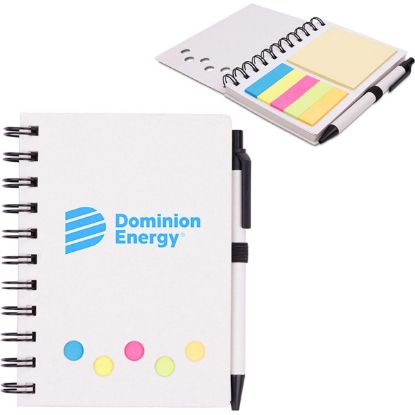 Custom EcoNote Milk Carton Journal Book with Sticky Note and Pen with Logo JT139