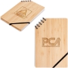 Custom A5 Corner Spiral Bound Journal Book with Bamboo Cover with Logo JT142