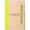 Promotional Binded Kraft Journal with Pen Closure Lime Green JT144