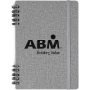 Promotional Spiral Linen Leather Notebook Gray JT147
