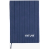 Promotional PrimeMark A5 Stripe-Embossed Journal Navy Blue JT149
